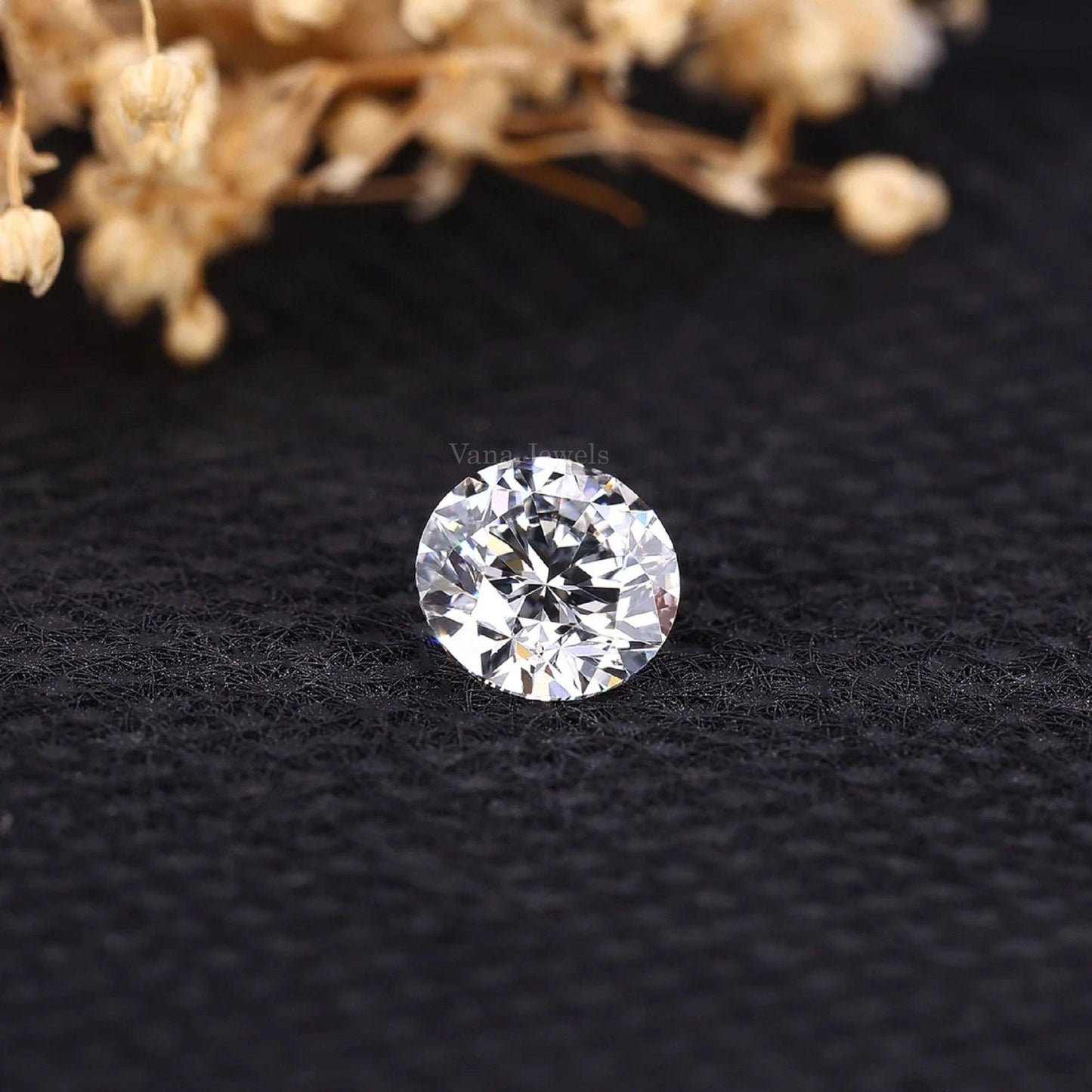 Round Brilliant Cut Diamond, Round Shaped Lab Grown Diamond for Custom Ring - Vana Jewels