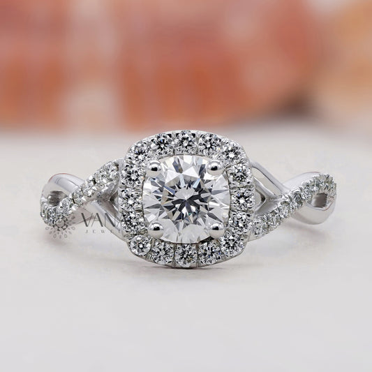 Lab Grown Diamond Halo Ring
