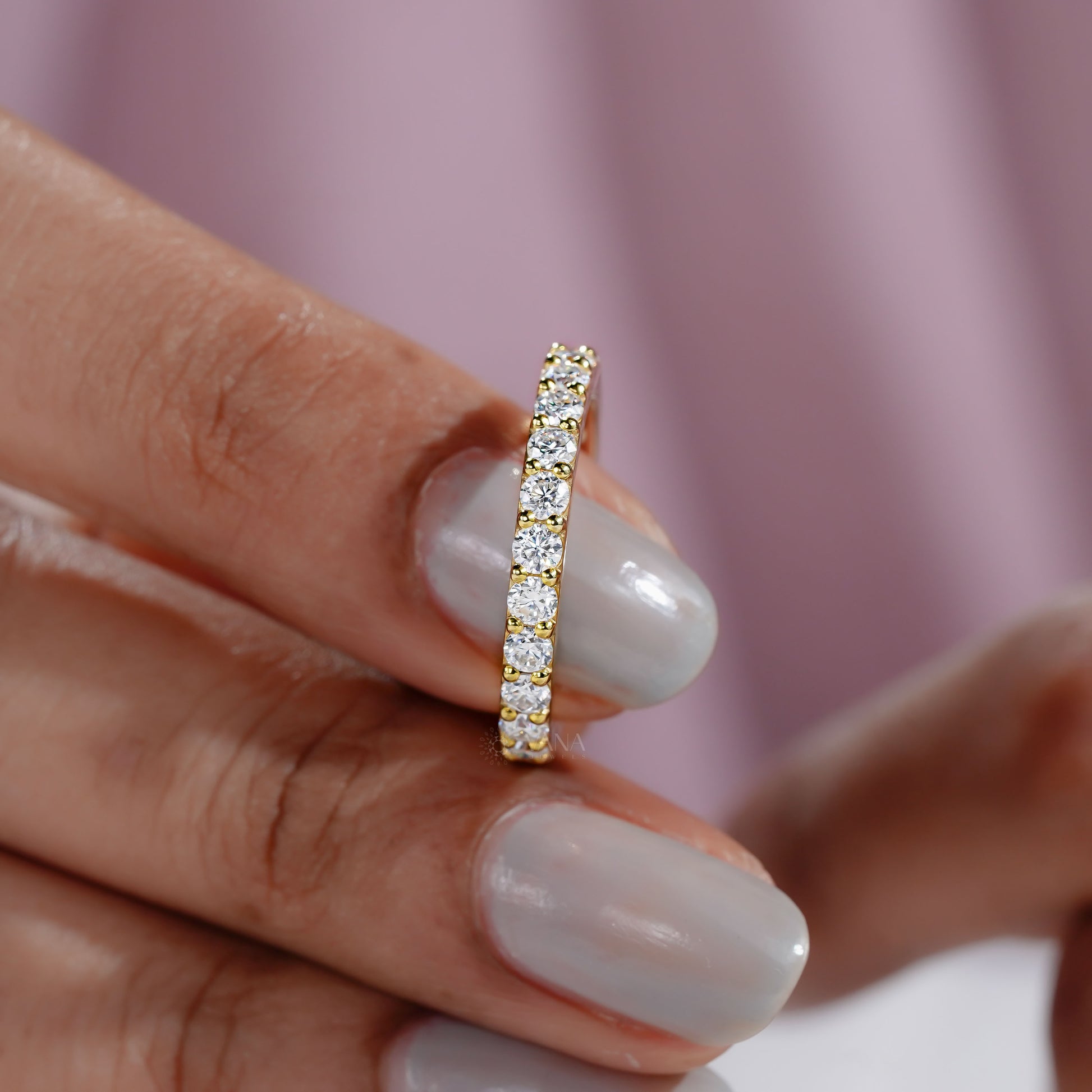 Delicate diamond stacking ring

