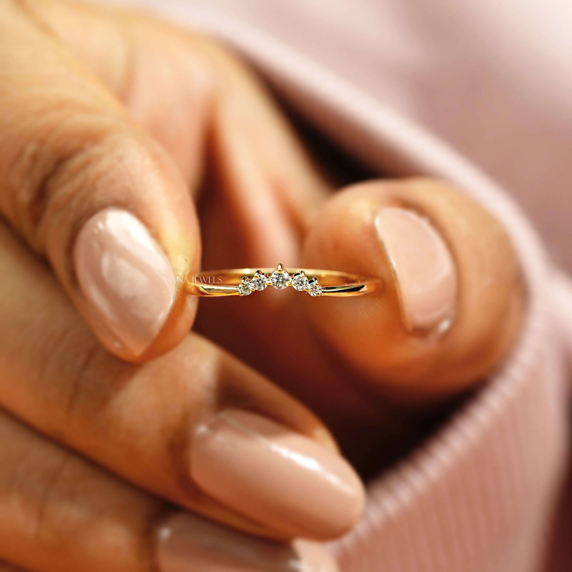Dainty Diamond Wedding Band