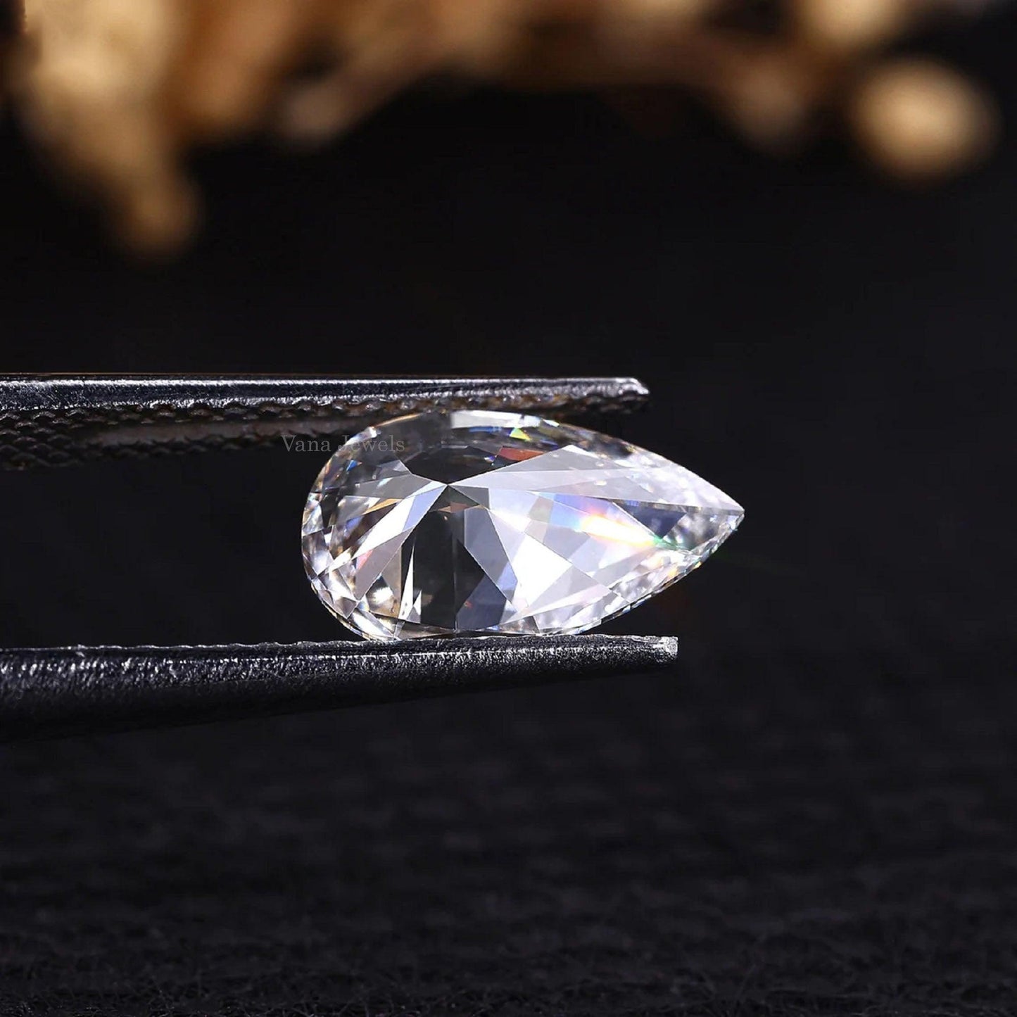 Pear Shaped Lab Created Diamond for Custom Jewelry - Vana Jewels