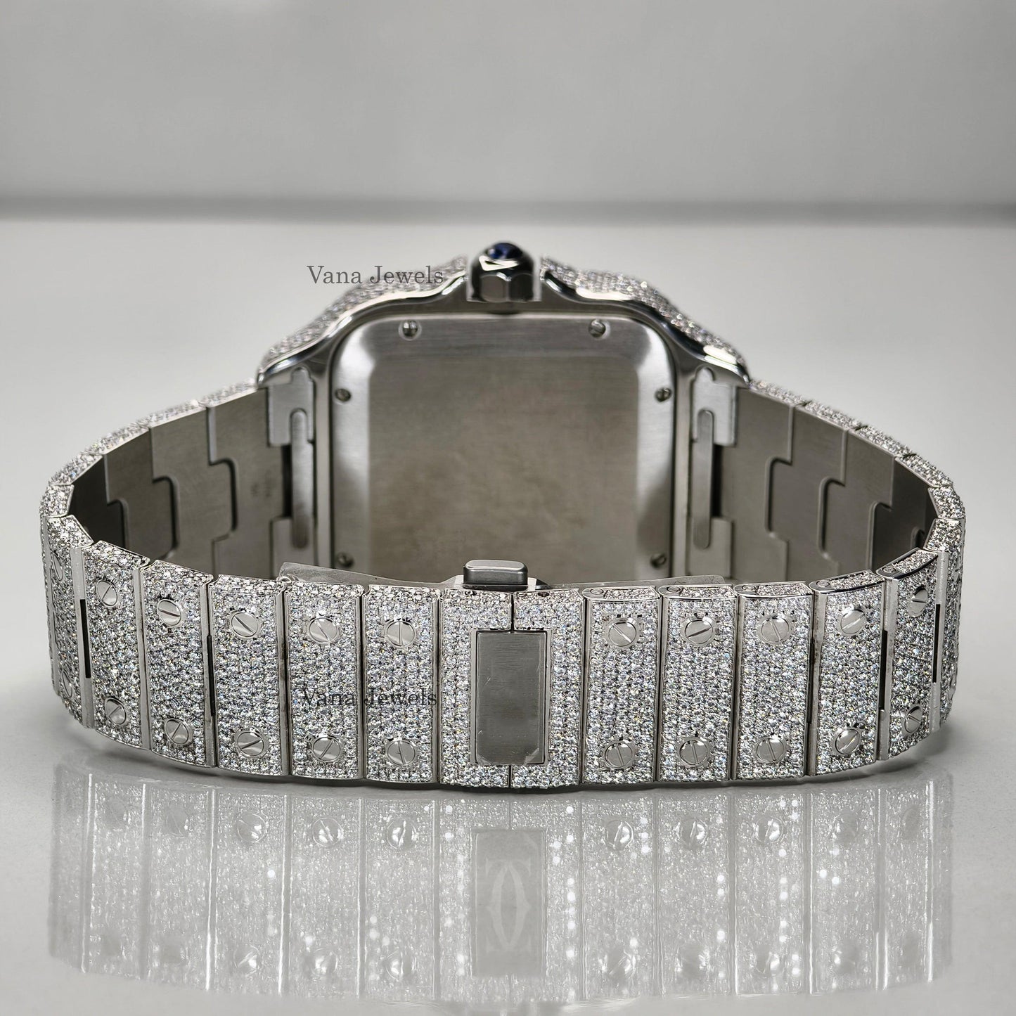 Automatic Movement VVS Moissanite Diamond Iced Out Watch - Vana Jewels