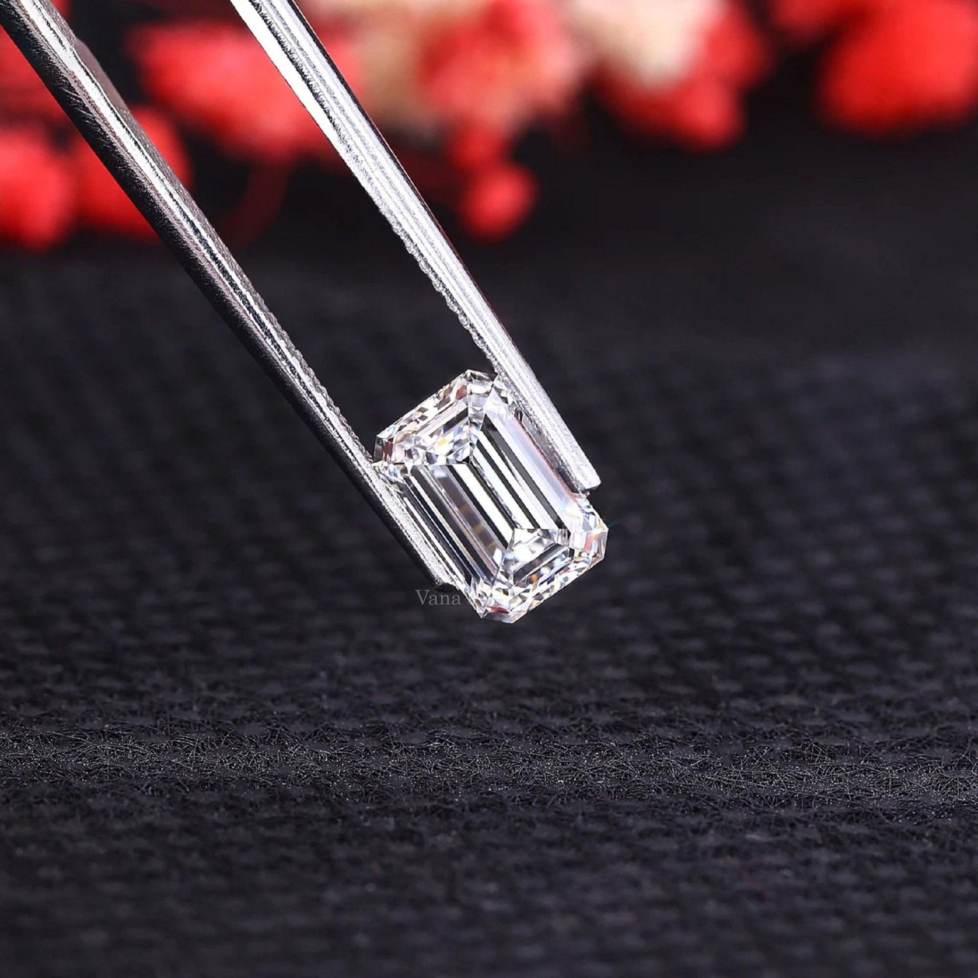 1.50 CT Emerald Cut Lab Gown Diamond for Ring Loose Diamond for Wedding Ring - Vana Jewels