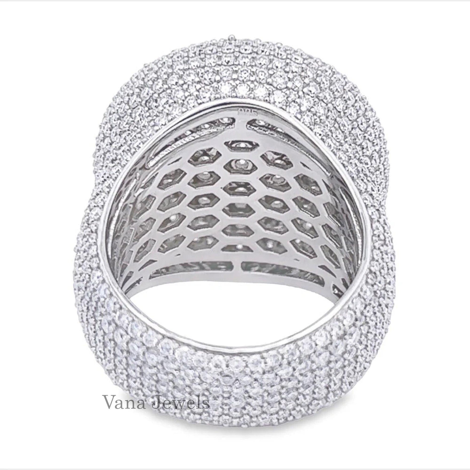 Men’s Iced out Round Cut VVS Diamond Ring - Vana Jewels