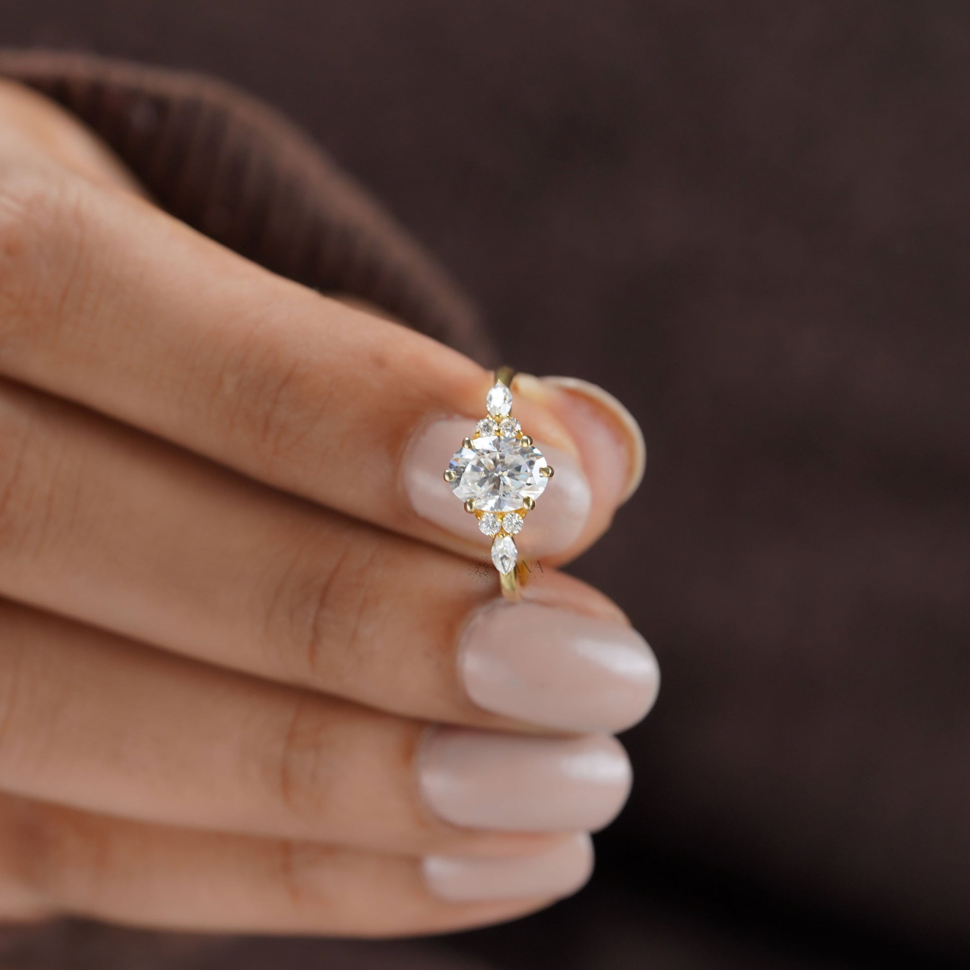 Seven stone wedding ring
