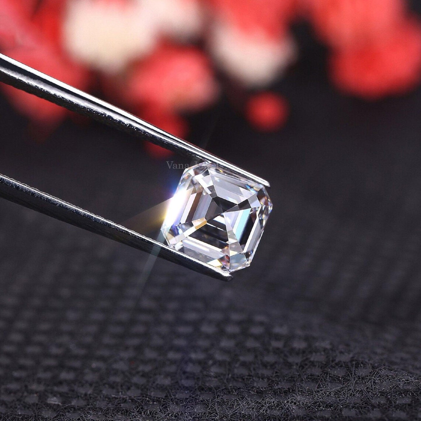 1.72 CT Asscher Cut Lab Grown Diamond for Engagement Ring - Vana Jewels