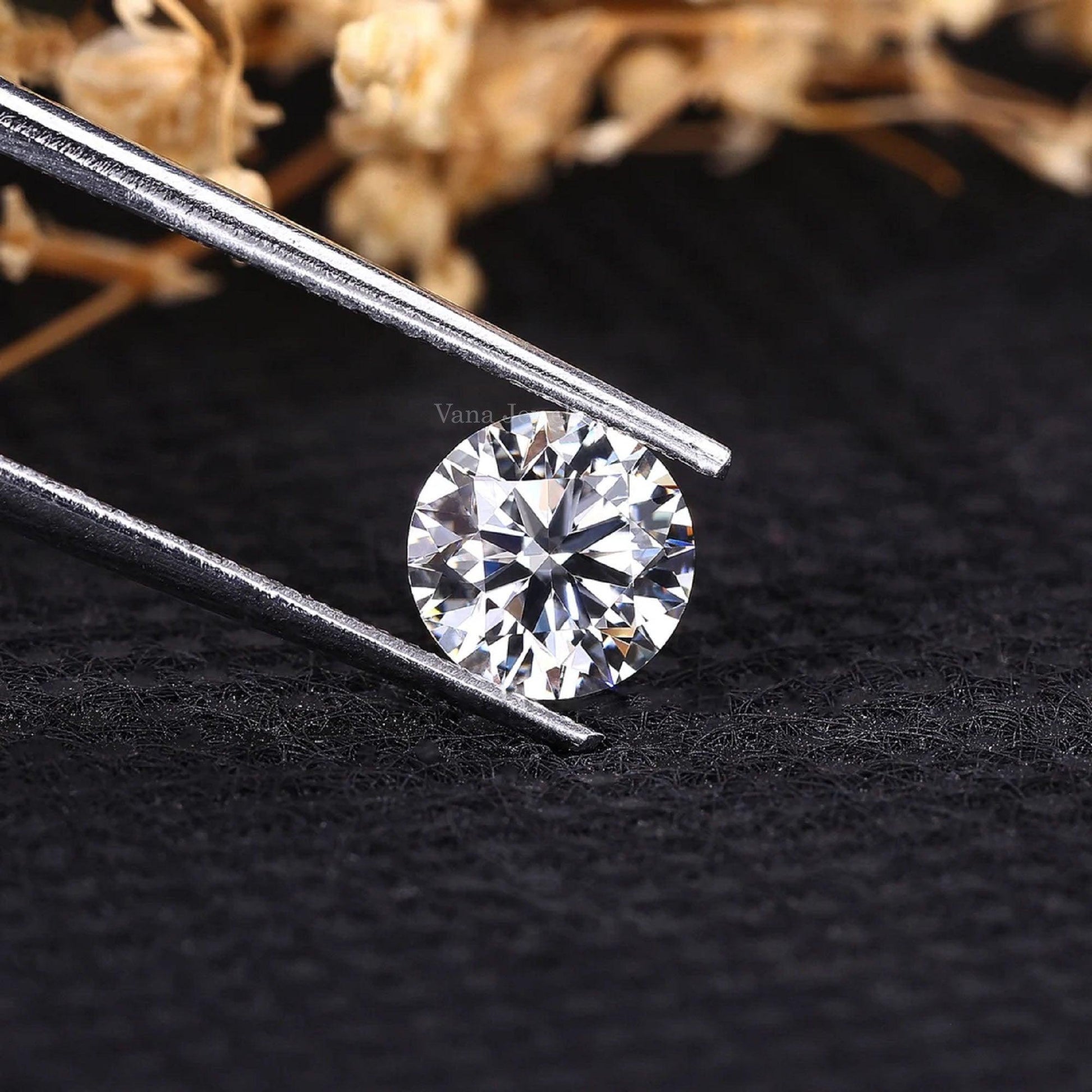 Round Brilliant Cut Diamond, Round Shaped Lab Grown Diamond for Custom Ring - Vana Jewels