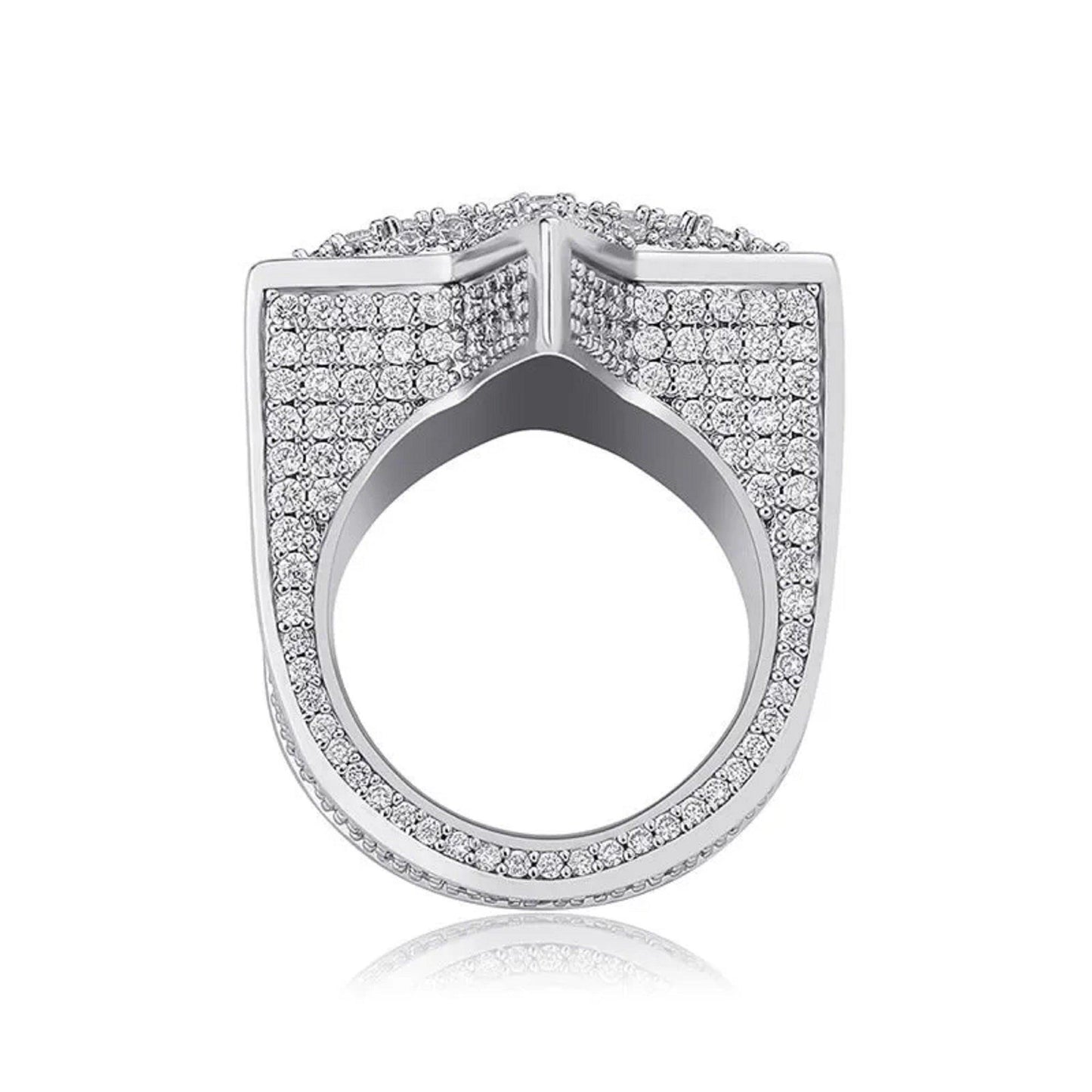 Customized VVS Moissanite Iced Out Star Ring - Vana Jewels