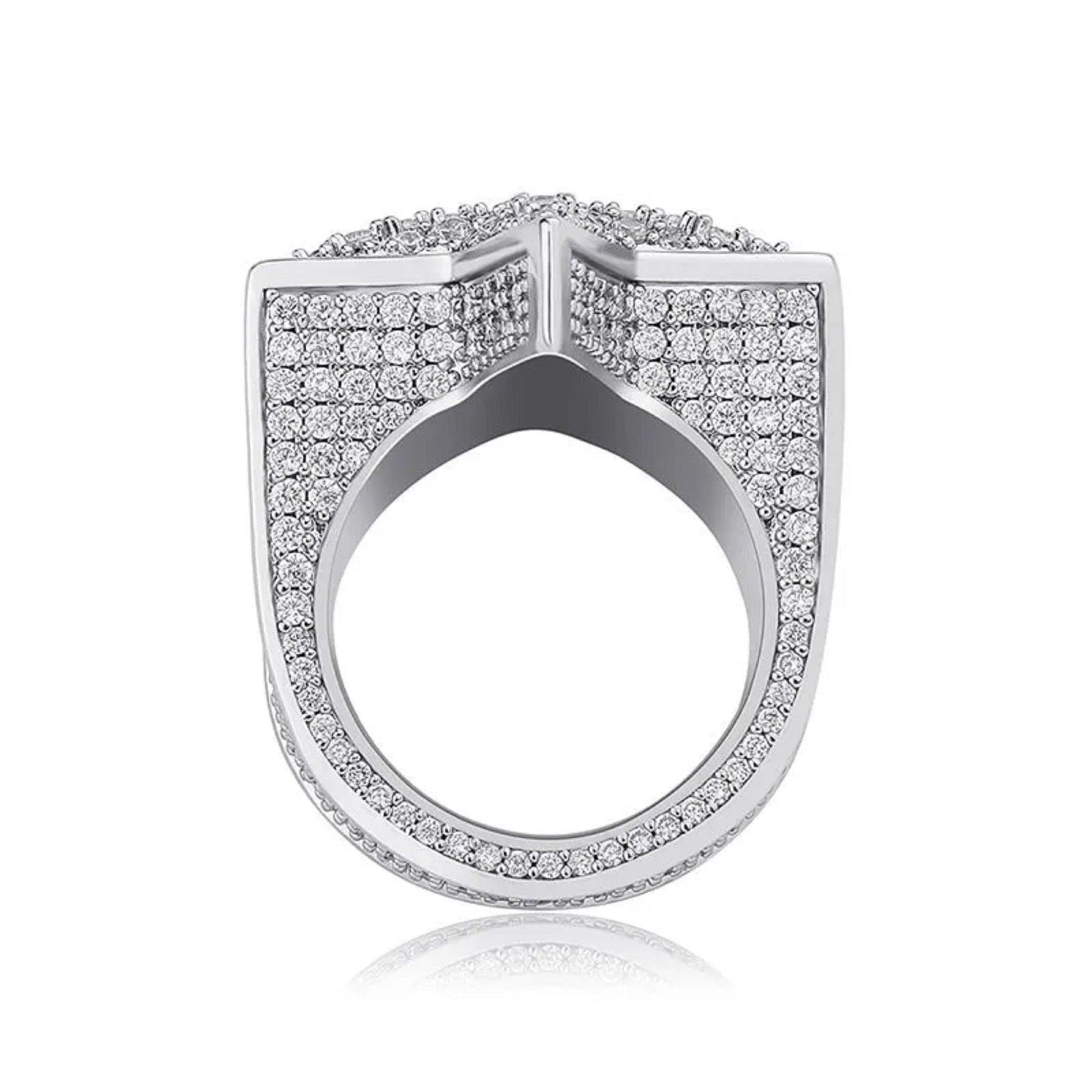 Customized VVS Moissanite Iced Out Star Ring - Vana Jewels