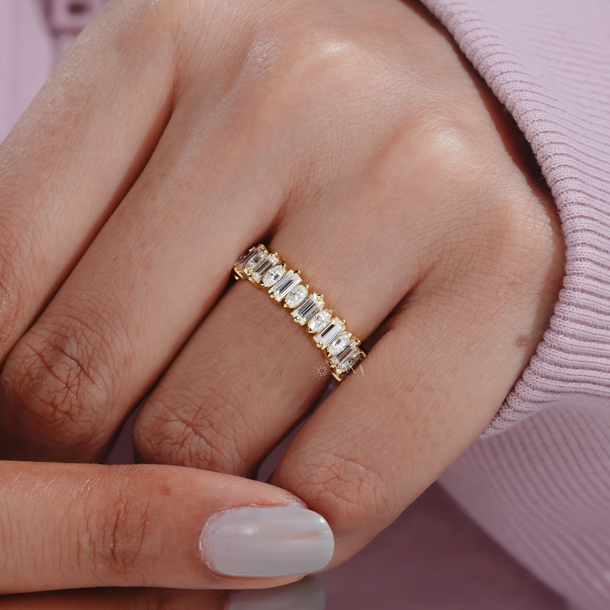 lab grown diamond eternity band