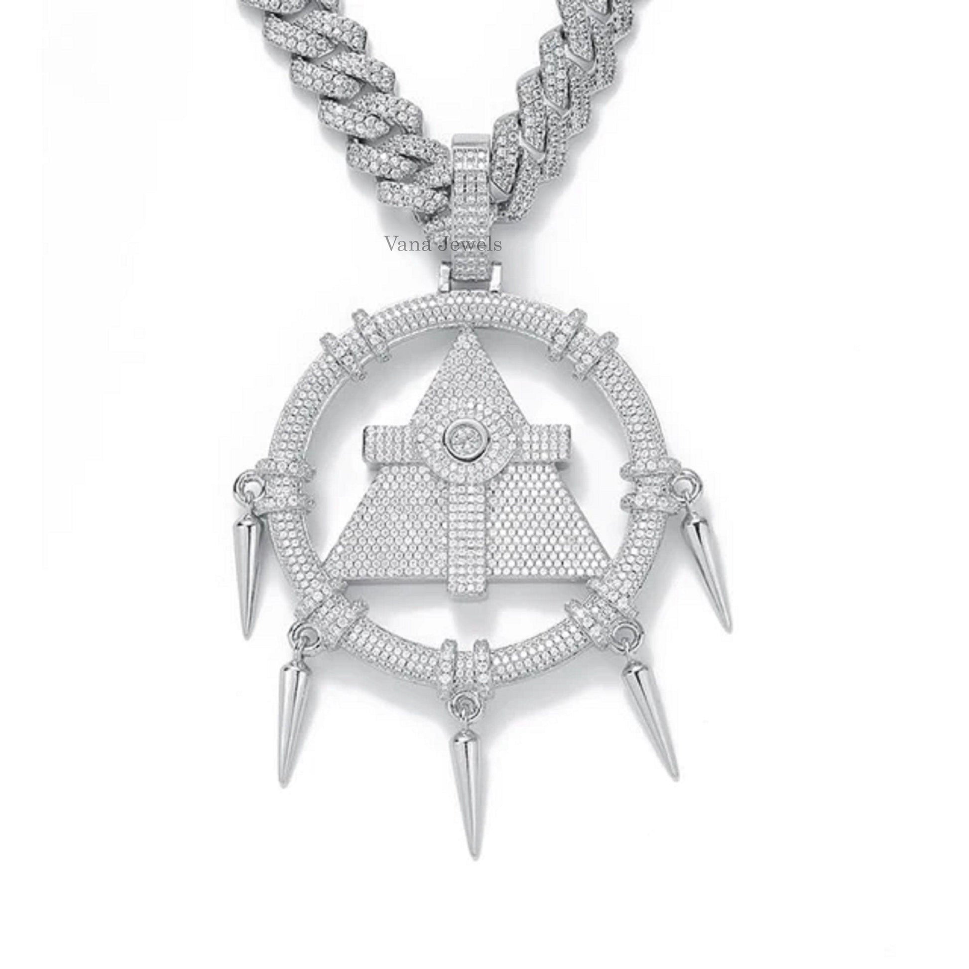 Custom Iced Out VVS Moissanite Men's Hip Hop Pendant - Vana Jewels