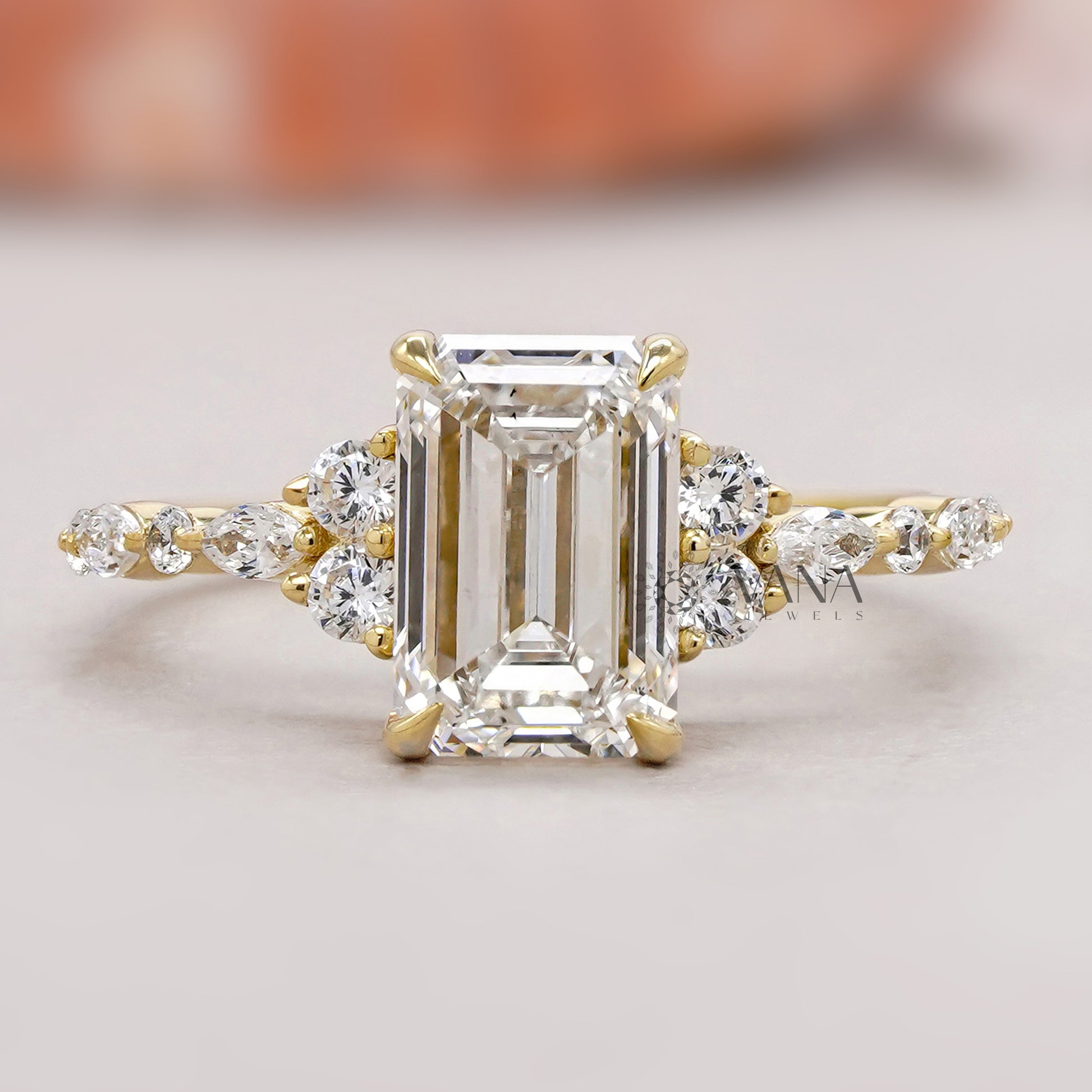 Emerald Cut Lab Diamond Ring
