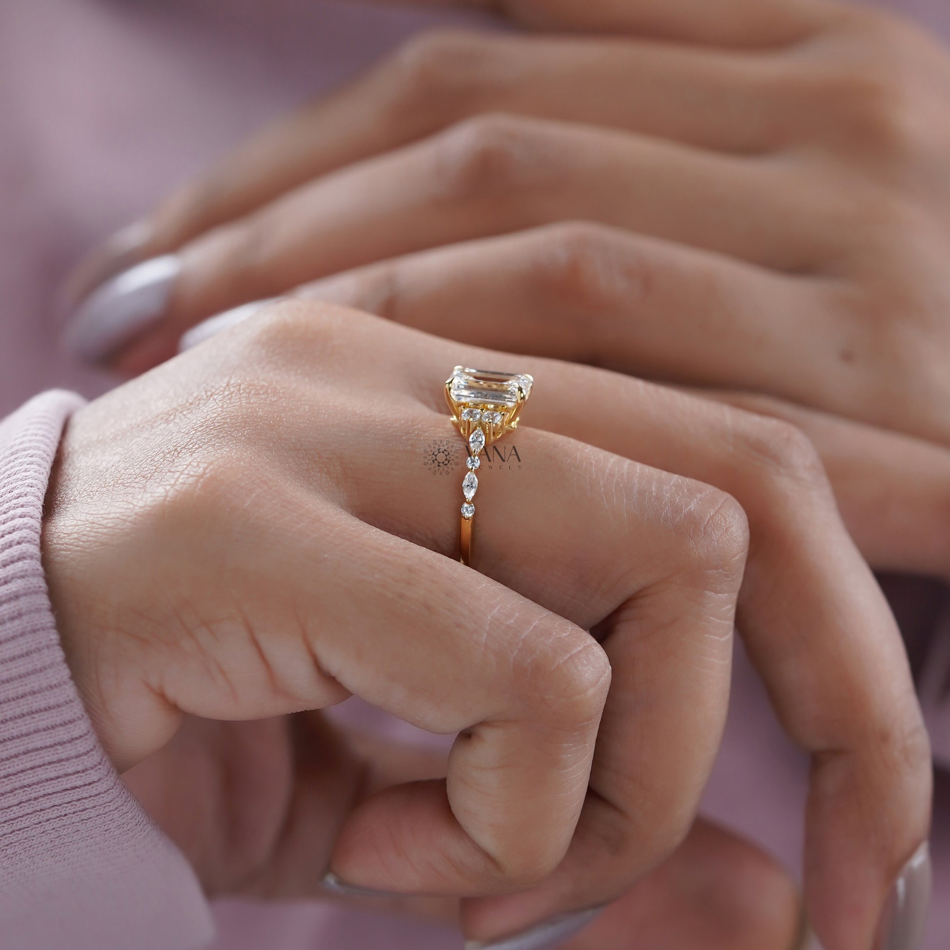 Classic Emerald Cut Proposal Ring
