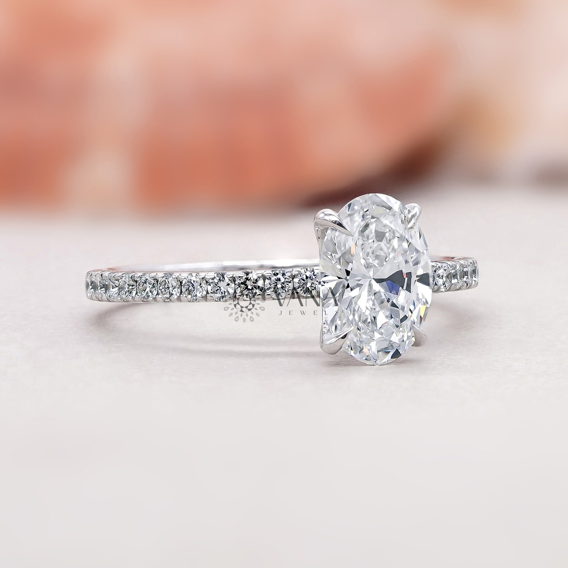 Oval Cut Lab Diamond Proposal Ring
