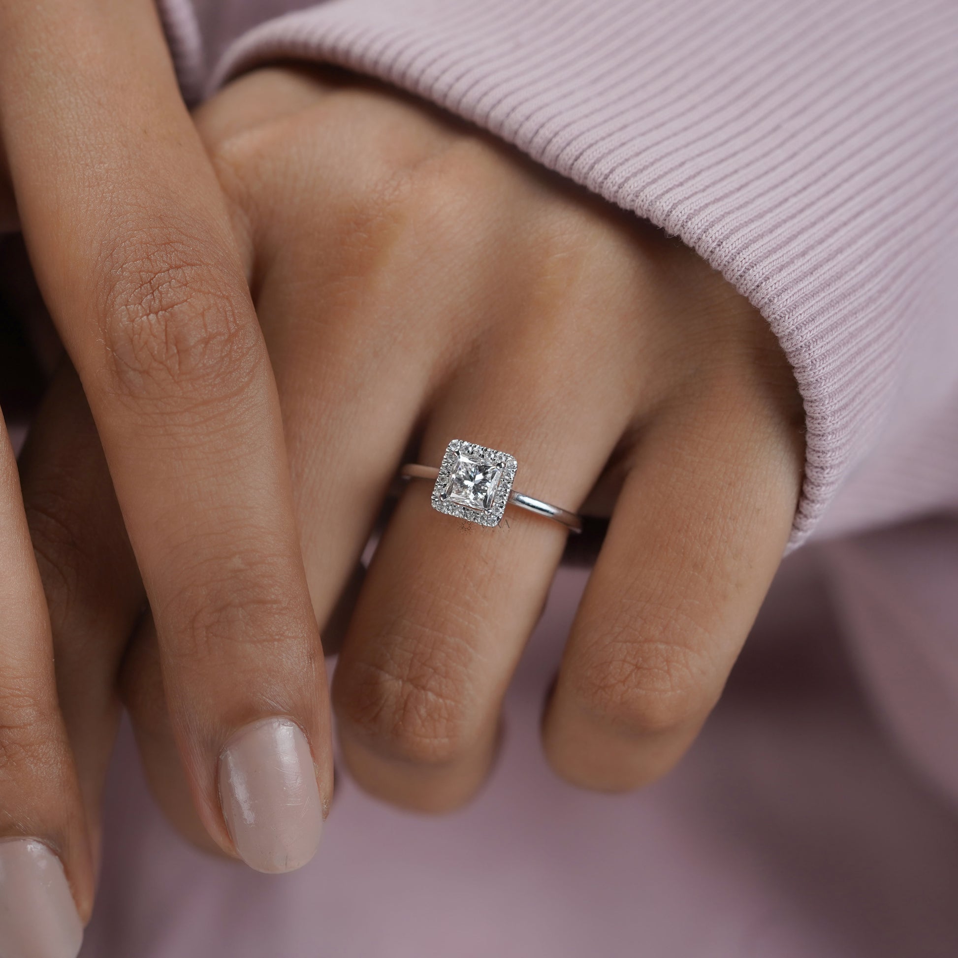 Princess cut bridal ring
