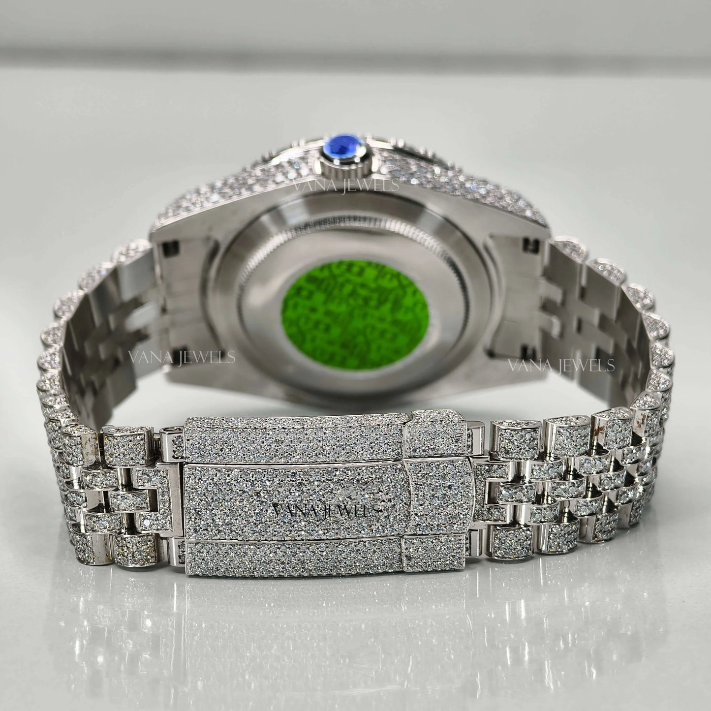 Exquisite Moissanite Studded Watch, Fully Iced Out Diamond Watch for Ultimate Luxury