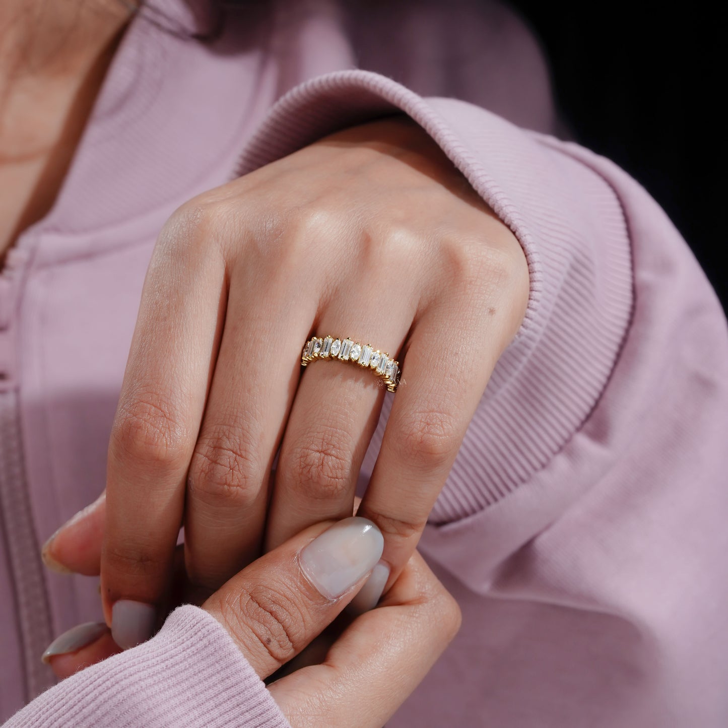 Baguette & Marquise Lab Grown Diamond Eternity Band