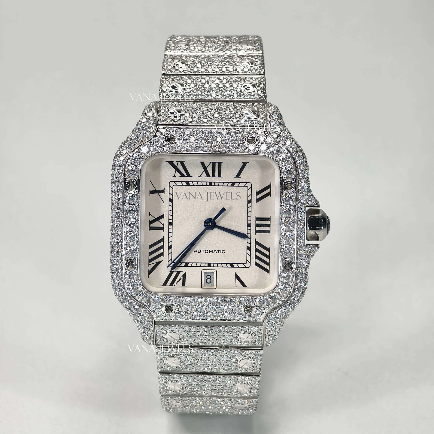 Brilliant Moissanite Diamond-Embellished Watch, A Masterpiece of Luxury