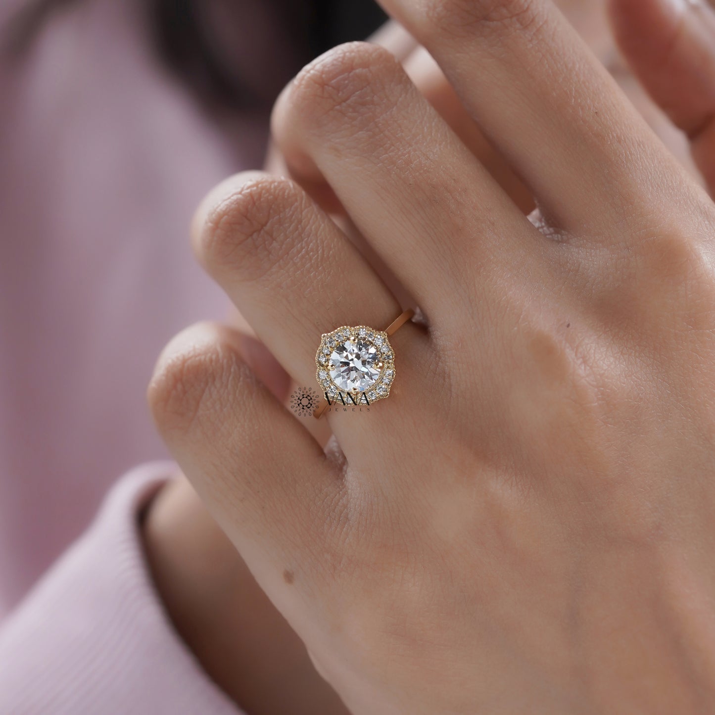 Art Deco Lab Diamond Ring
