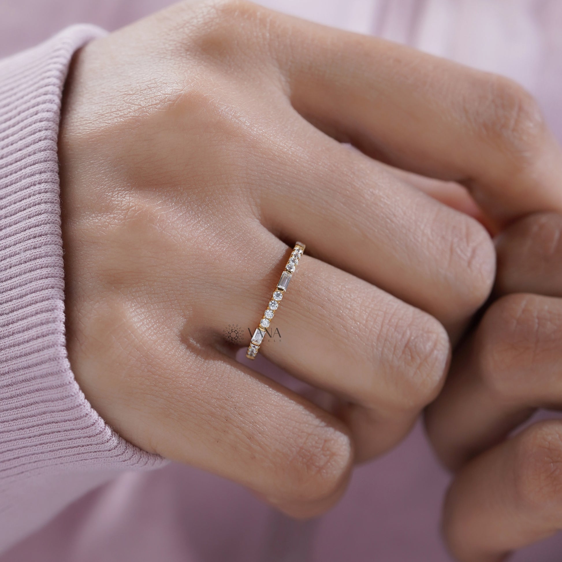 Modern Gold Diamond Band for Women
