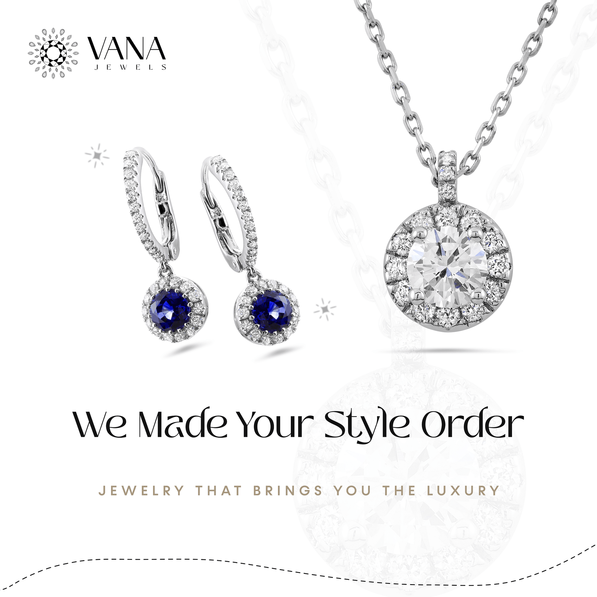 Cushion Cut Halo Lab Grown Diamond Wedding Pendant - Vana Jewels