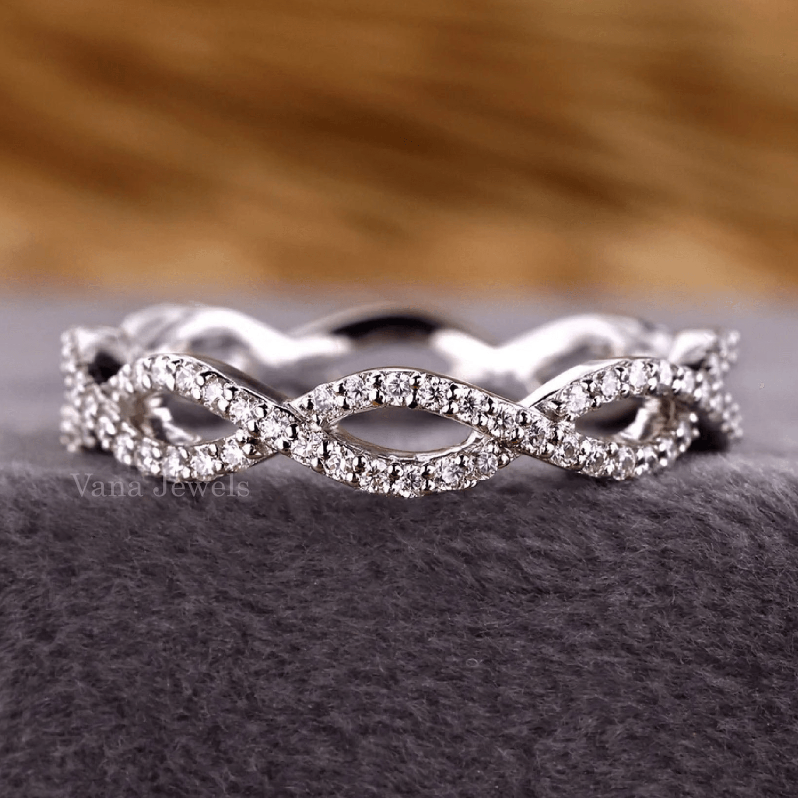 Round Brilliant Cut Eternity Wedding Band - Vana Jewels