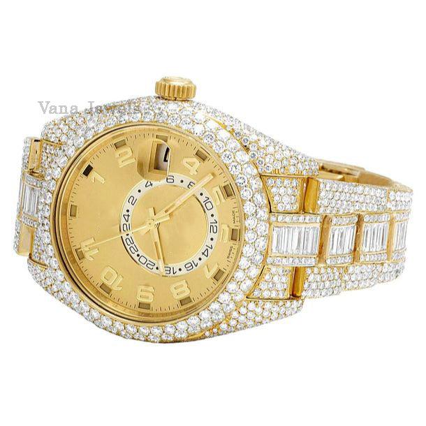 Iced Out VVS Moissanite Diamond Men Watch - Vana Jewels