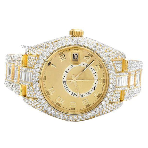 Iced Out VVS Moissanite Diamond Men Watch - Vana Jewels