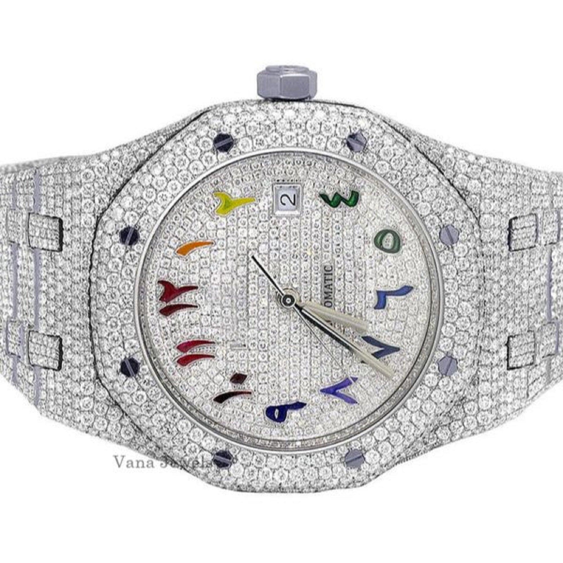 Automatic Iced-Out VVS Moissanite Diamond Watch - Vana Jewels