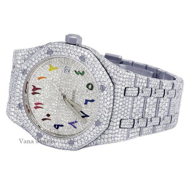 Automatic Iced-Out VVS Moissanite Diamond Watch - Vana Jewels