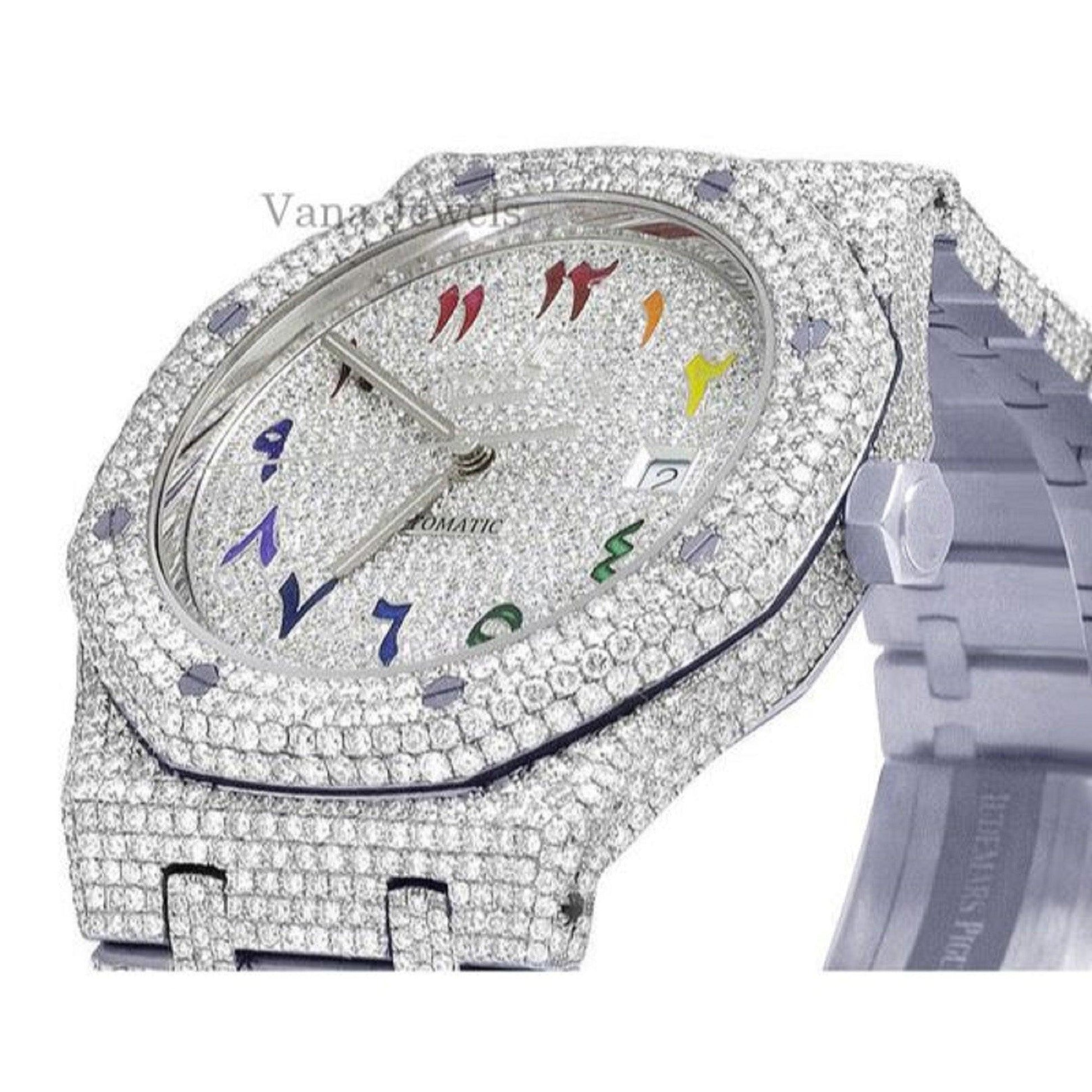 Automatic Iced-Out VVS Moissanite Diamond Watch - Vana Jewels